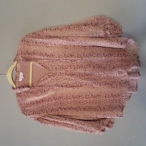 Boho Blouse with Balloon Sleeve - Animal Print